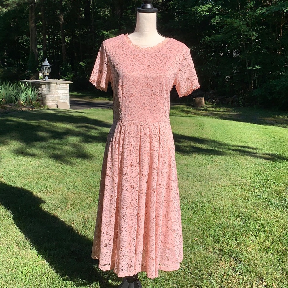 Dress Tells Rose Lace Dress Sz L